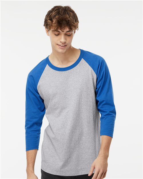 M&O Raglan Three-Quarter Sleeve Baseball T-Shirt 5540