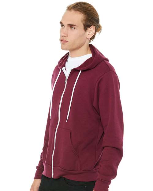 BELLA + CANVAS Unisex Sponge Fleece Full-Zip Hoodie Sweatshirt 3739
