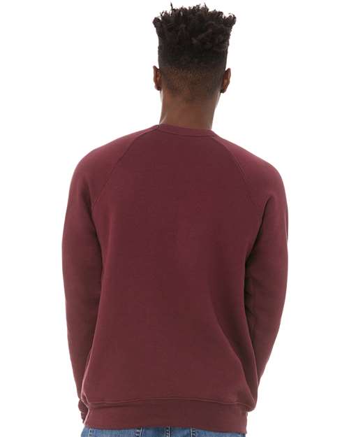 BELLA + CANVAS Unisex Sponge Fleece Raglan Crewneck Sweatshirt 3901