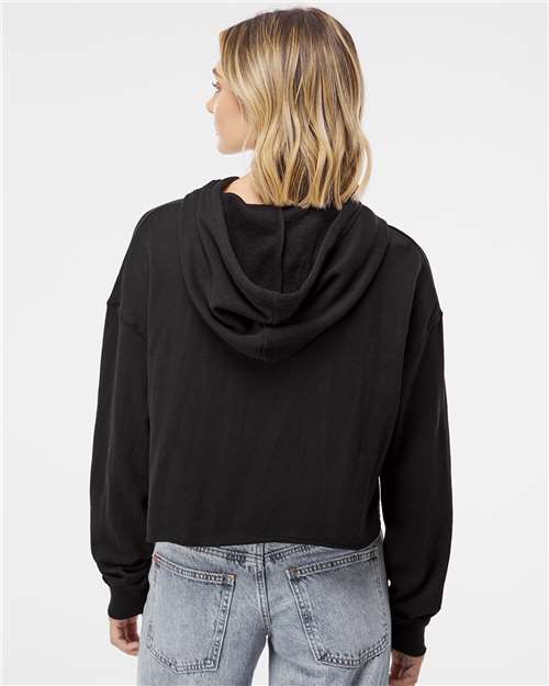 Independent Trading Co. Women’s Lightweight Crop Hooded Sweatshirt AFX64CRP