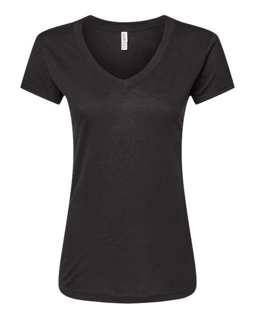 M&O Women's Deluxe Blend V-Neck T-Shirt 3542